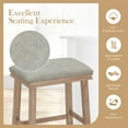thumbnail image 5 of SUMMIT LIVING 24" Wood Backless Counter Height Bar Stools with Padded Seat for Kitchen Island, Set of 4, Gray, 5 of 6