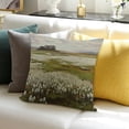 thumbnail image 3 of FCXZI 100% Linen Pillow Covers Floral Sky Hill Farmhouse Decor 24x24in, 3 of 5