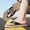 Beige, variant on Parallel Braided Strap Split Toe Sandals Shock-Absorbing Multi-Layer Outsole Outdoor Driving Footwear