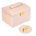 thumbnail image 4 of 3 Layers Jewelry Case, Portable Elegant Wear  Simple Jewelry Storage Box  For Rings Necklace, 4 of 8