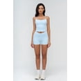 thumbnail image 2 of PISONIC Women 2 Piece Workout Sets Crossover High Waisted Biker Shorts with Pockets Built in Bra Racerback Tank Tops, 2 of 7