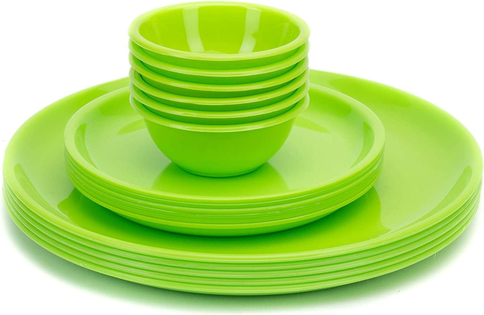 RovKeav Microwave Safe Unbreakable Round Dinner Set Big Plates Set of Small Plates Set & Pcs
