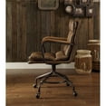 thumbnail image 4 of Bowery Hill Transitional Leather Swivel Office Chair in Vintage Whiskey Brown, 4 of 5
