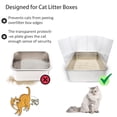 thumbnail image 4 of Cat Litter Box Pee Shields, 3Pcs Transparent Splash Guard for Open Top Litter Pan, Easy Clean Protector for High Peing Cats, Indoor Use for Small Litter Box, Clear, 4 of 6