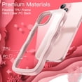 thumbnail image 4 of JETech Cute Case for iPhone 15 6.1-Inch, Wave Frame Curly Shape Shockproof Phone Cover for Women and Girls, Clear Hard PC Back (Pink), 4 of 7