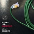 thumbnail image 3 of 3ft Power Outdoor Extension Cord & Indoor - Waterproof Electric Drop Cord Cable - 3 Prong SJTW, 10 Gauge, 15 AMP, 125 Volts, 1875 Watts, 10/3 by LifeSupplyUSA - Green (3 Pack), 3 of 5