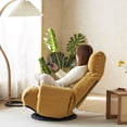 thumbnail image 4 of Modern 360° Rotatable Recliner Chair with Phone Holder, 5 Different Angles Adjustable Lounge Sofa Chair for Bedroom Livingroom Office, Adjustable Head and Waist Game Chair Leisure Chair, Yellow, 4 of 9