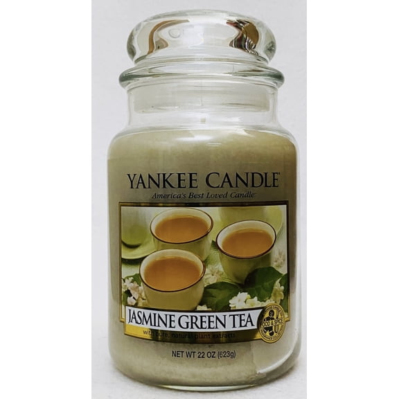 Yankee Candle JASMINE GREEN TEA Large Classic 22oz Single Wick ~Jar Candle