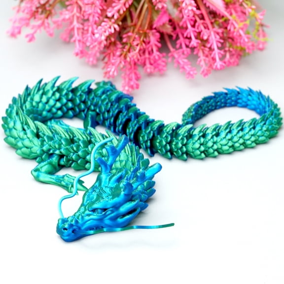3D Printed dragon ,Flexible Joint Animal lacertid Figurines,Realistic Eyes, Home Office Decor,Fidget Toy for Adults Teens Boy Festival Gifts