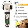 thumbnail image 5 of Oneisall Dog Clippers 50db Low Noise, 2-Speed Quiet Dog Grooming Kit Rechargeable Cordless Pet Hair Clipper Trimmer Shaver for Small and Large Dogs Cats Animals - Gold, 5 of 8