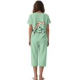 thumbnail image 2 of DISNIMO Cartoon Dinosaur Printed Women's Short Sleeve Pajama Sets Soft Sleepwear Summer 2 Piece Pjs Set Breathable Tops and Capri Pant Lounge, 2XL, 2 of 7