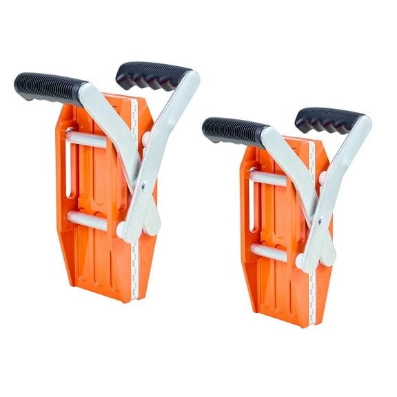 KFFKFF Double Handed Stone Carrying Clamps, 660 lbs Capacity, 2-Pack Granite Panel Lifting Tools with Rubber-lined Grip (0-2.36 Inches), Durable Clamps for Plywood, Glass, and Granite