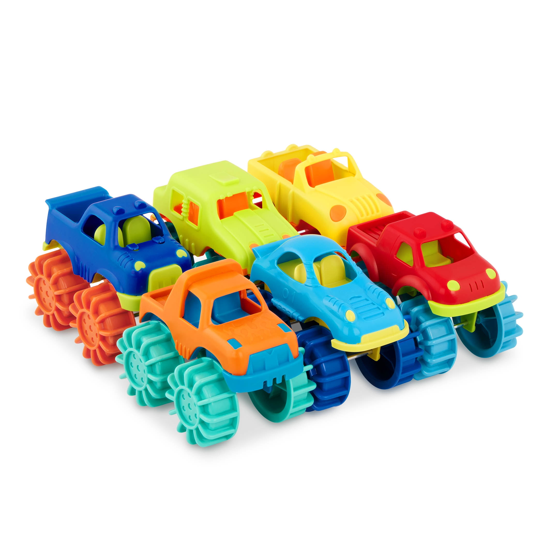 Battat Mini Monster Wheelies – 6 petits camions pour l’intérieur et l’extérieur, jouets pour tout-petits et enfants d’âge préscolaire BATTAT ROUES MONSTER TRUCK