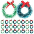thumbnail image 1 of 24 Uds. Corona de árbol de Navidad, coronas pequeñas, coronas de juguete, corona colgante para Navidad, 1 of 6