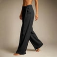 thumbnail image 6 of FEIIBMOYRIA Women's Dress Pants Smooth Drape Elegant High Waist Wrap Front Tie Wide Leg Pants Loose Elegant Daily Office Business Casual Culottes, 6 of 6