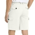 thumbnail image 6 of Tuphregyow Men Leisure Athletic Hiking Knee Length Shorts Overalls Workout Shorts Casual Cargo Shorts Lightweight Multi Comfy Shorts with Pockets Solid White M, 6 of 7