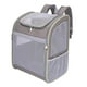 thumbnail image 3 of Mochila para mascotas, bolsa de viaje para mascotas, soporte con hebilla, bolsa de transporte ventilada, plegable para viajes, caminar, en bicic Caqui, 3 of 8