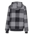 thumbnail image 6 of Aboser Flannel Plaid Jackets for Women Fashion Tartan Hooded Shackets Thermal Fuzzy Fleece Jacket Coat Comfy Soft Long Sleeve Outerwear Coats with Pockets, 6 of 6