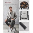 thumbnail image 5 of VASAGLE Taburete Alto, Juego de 2, Taburetes Altos de Cocina, con Respaldo, Estructura de Acero, Asiento de 62,5 cm de Altura, Fácil Montaje, Estilo Industrial, Marrón Rústico y Negro, 5 of 5