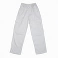thumbnail image 3 of NIEWTR Girls High Waisted Baggy Cargo Pants Y2K Style Wide Leg with Side Cargo Pockets and Drawstring Waist Spring Trousers（A01-Beige,13-14 Years), 3 of 9