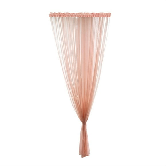 Follure Leaves Sheer Curtain Tulle Window Treatment Voile Drape Valance 1 Panel Fabric T