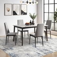 thumbnail image 4 of Living Room Area Rugs - x Abstract Large Soft Indoor Washable Rug Neutral Modern Low Pile Carpet for Bedroom Dining Room Farmhouse Home Office -, 4 of 9