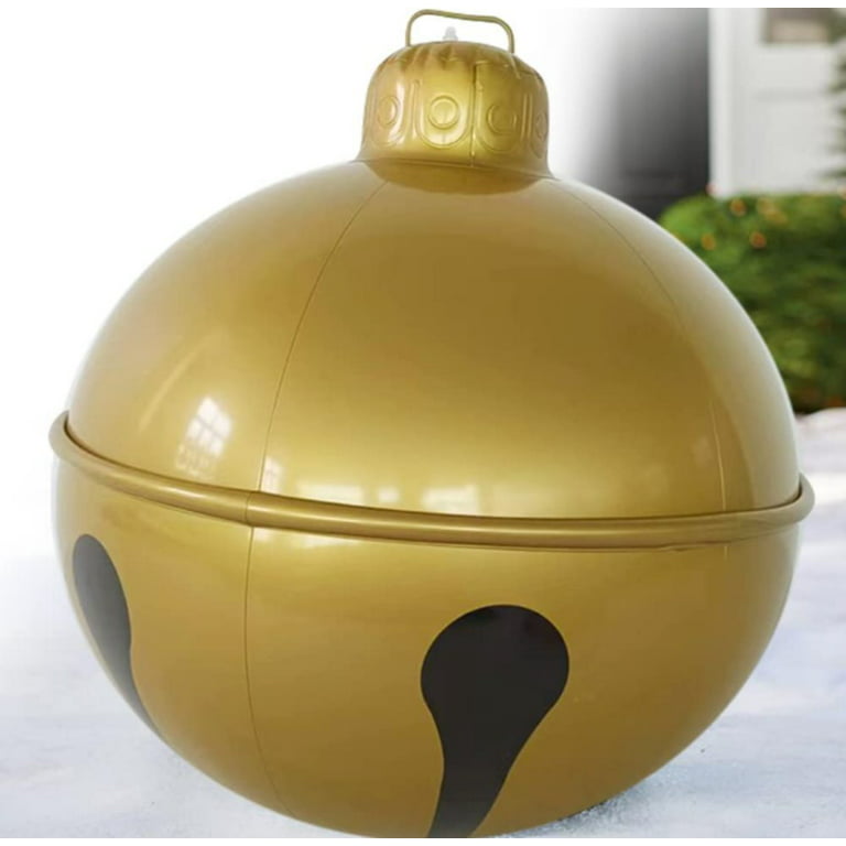 Large Christmas Jingle Bell Ornament 24 Giant Inflatable Christmas Ball  Yard Lawn Porch Outdoor and Indoor Decoration