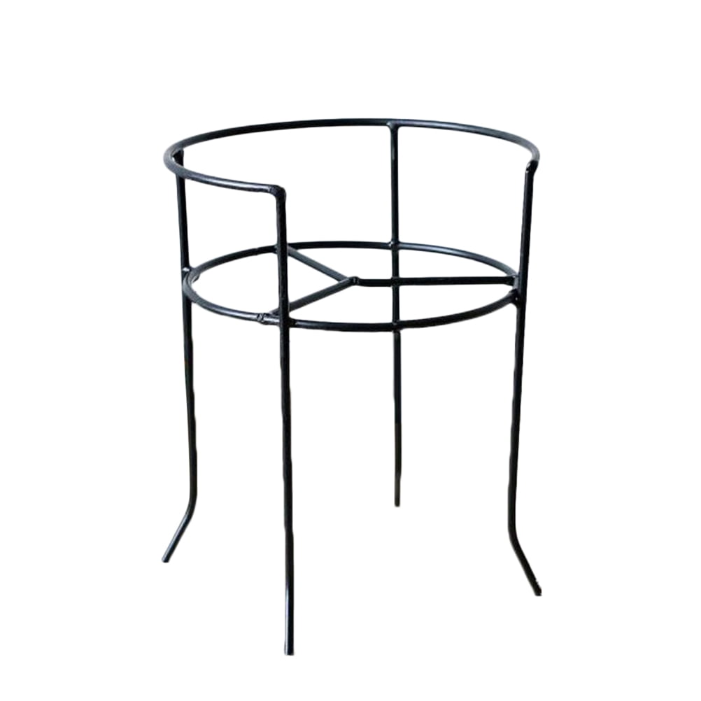 Round Vintage Single Beverage Drink Dispenser Metal Stand Black Iron