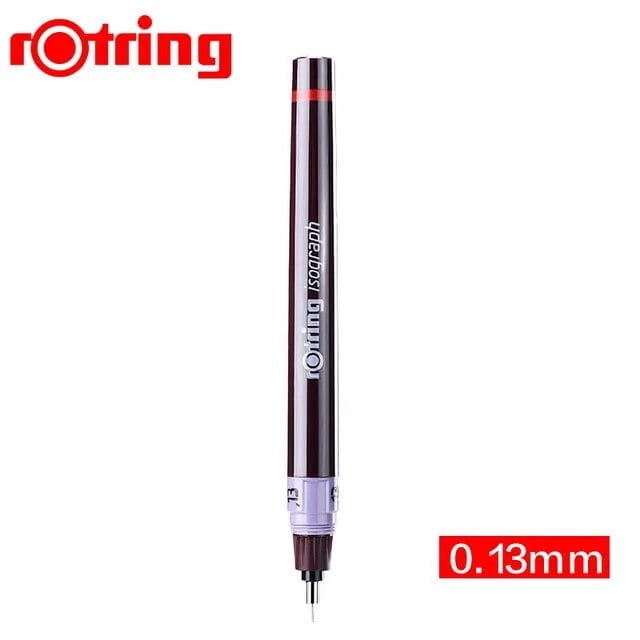 1 bolígrafo de aguja rOtring Isograph de 0,1 a 0,8 mm. Punta de repuesto repetida. Bolígrafo de línea de gancho con tinta añadible. Bolígrafo de dibujo/pintado a mano rOtring 0,13.
