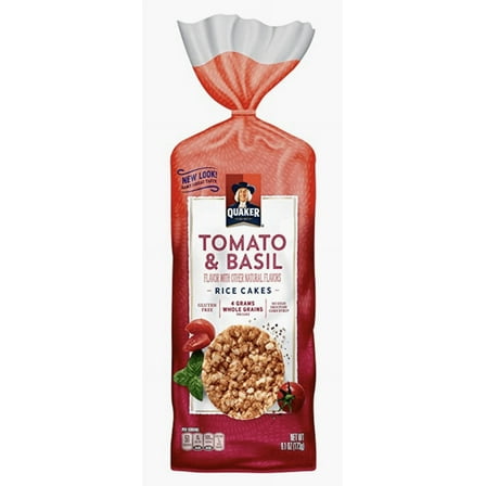 FSSTAM Quaker Gluten-Free Tomato and Basil Rice Cake 14 count-1 pack