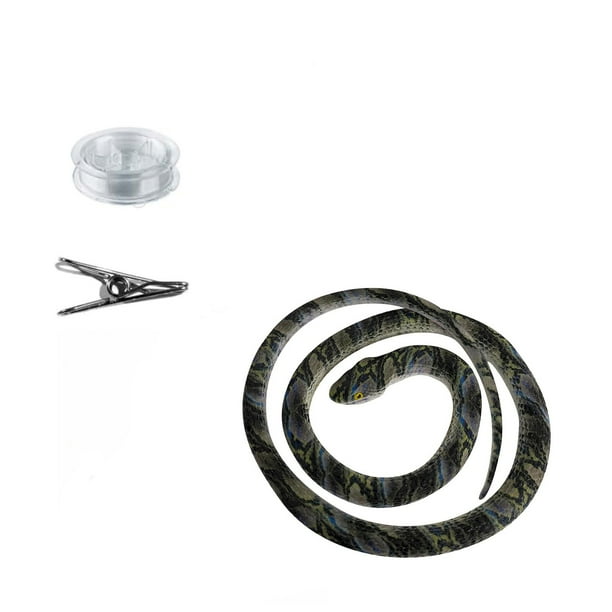 ¡Venta caliente! Broma de serpiente con clip de cuerda: broma de serpiente con clip, broma de serpiente en una cuerda que la gente, broma de serpiente de golf DIY con cuerda y clip