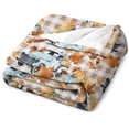 thumbnail image 5 of Fall Throw Blanket Fall Decor Blanket Autumn Pumpkin Leaves Farmhouse Truck Flannel Fleece Throw Blanket for Couch Super Warm Cozy Plush Lightweight Seasonal Bedding Blanket for Kids Adults 40"x50", 5 of 6