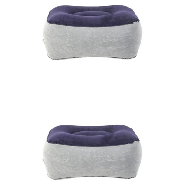 Matsuzay Reposapiés inflable duradero de PVC con arte exquisito para tren de viaje y reposapiés de oficina Type1 NO1