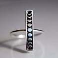 thumbnail image 2 of Womens Metal Alloy Ring Inlaid Gemstones Lunar Eclipse Design Silver Jewelry Jewelry European American Fashion, 2 of 3