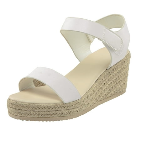 

adviicd Heeled Sandals for Women Women s Espadrilles Sandals Ankle Strap Buckle Wedge Sandal Open Toe Studded Wedge Sandals