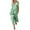 Green, variant on Women's Plus Size Jumpsuits Short Sleeve V Neck off Shoulder Printed Loose Casual Romper Wide Leg Overalls