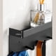 thumbnail image 3 of Bewildely Ganchos de pared Estante organizador de acero inoxidable autoadhesivo multifuncional montado en la pared Accesorios para colgar ropa de doble Accesorios de baño Negro Bewildely HA066128-02, 3 of 6