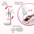 thumbnail image 3 of Impressions Vanity Hello Kitty LED Makeup Mirror for Desk with 360 Degree Rotation and Touch Sensor (White), 3 of 14