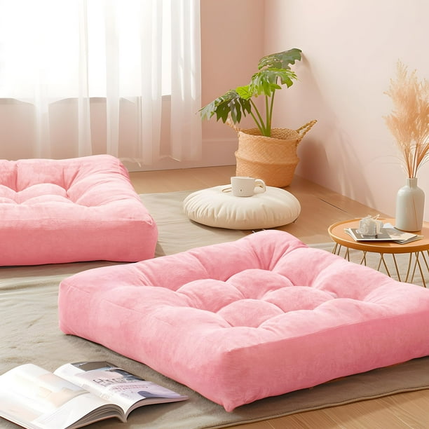 Juego de almohadas de suelo Degrees of Comfort Pink Corduroy x2