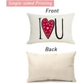 thumbnail image 2 of Valentine Day Love Heart Pillow Covers 12x20 inch Set of 2, Valentines Red & Black Throw Pillow Covers, Romantic Love Linen Cushion Cases for Home Decor Wedding Bed Sofa Couch, 2 of 6