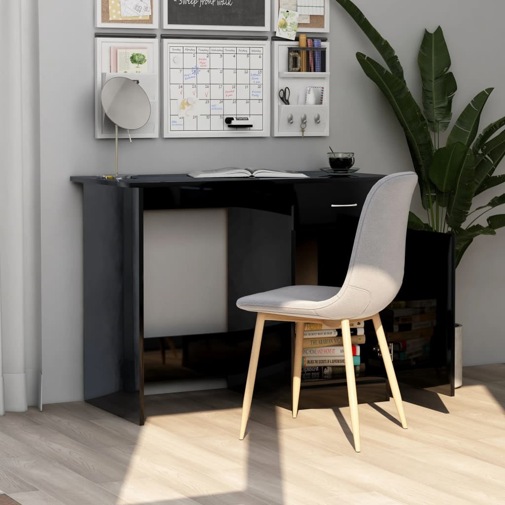 vidaXL Desk Standing Computer Desk Office Desk with Drawer Engineered Wood
