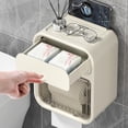 thumbnail image 4 of PENGXIANG Toilet Tissue Box Simple Household Bathroom Paper Box Wall-mounted Toilet Tissue Box Roll Paper Box Creative Wall-mounted, 4 of 6