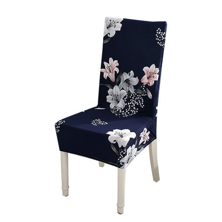 Printed Chair Cover Soft Milk Silk Home Seat Protector Stretch Anti