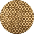 thumbnail image 1 of Ahgly Company Indoor Round Abstract Brown Contemporary Area Rugs, 3' Round, 1 of 4