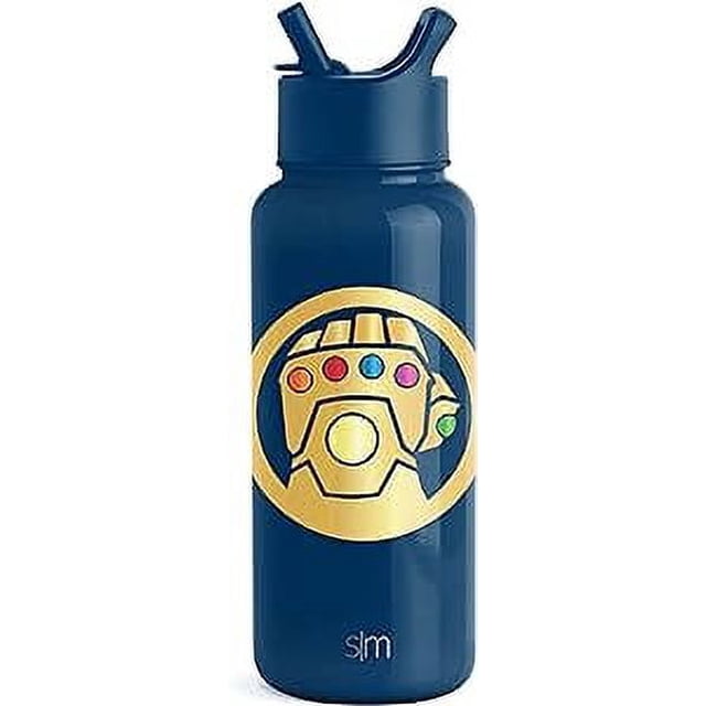 Botella de agua Marvel Simple Modern 32 oz tapa a prueba de fugas