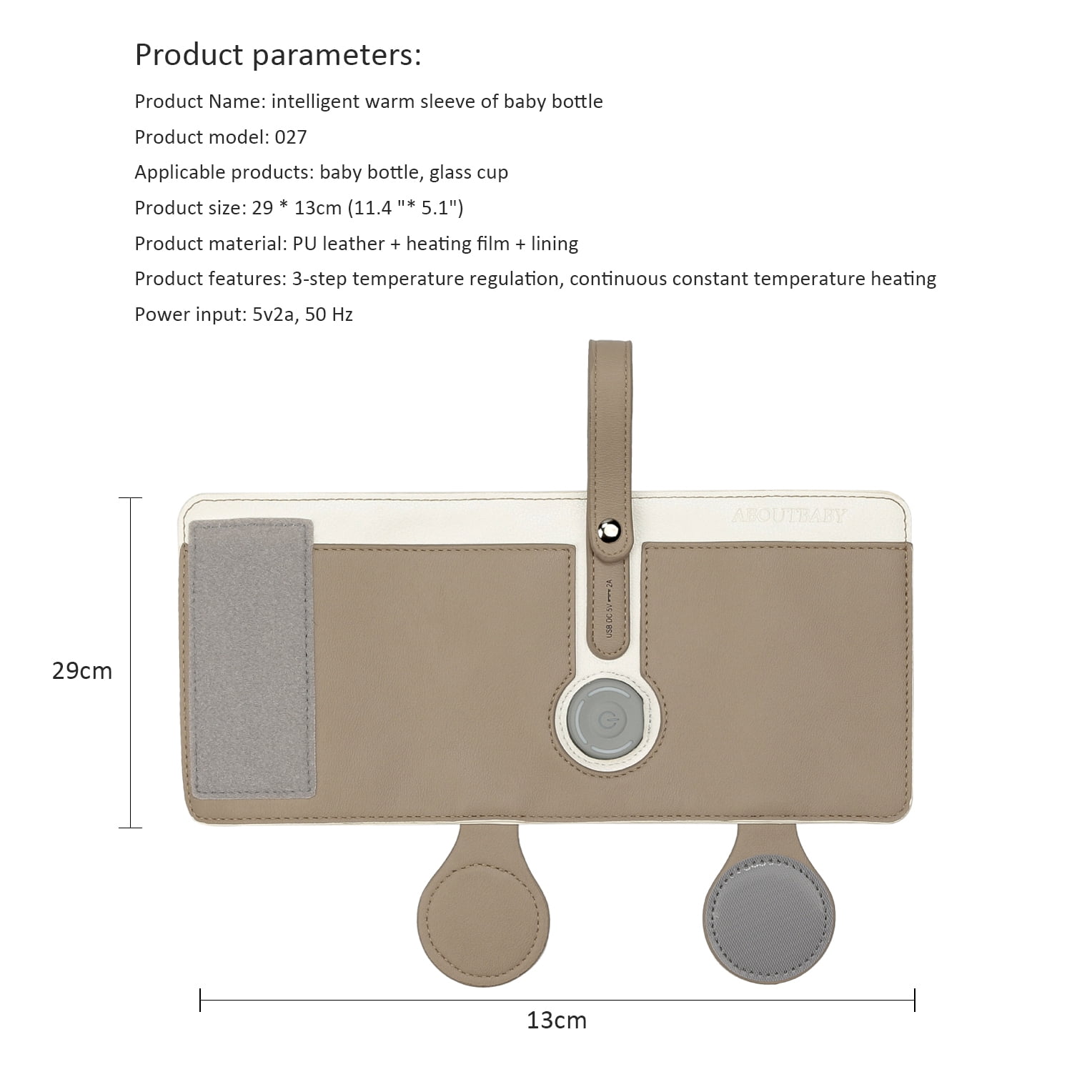 Baby Bottle Warmer USB Baby Bottle Warmer Bag Portable Feeding Bottle Warmer Baby Thermostat Bag for Travelling Outdoor