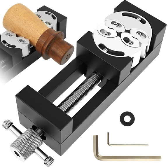 Ikoopy Mini Drill Press Vise Clamp Portable Precision CNC Machined Small Bench Vise Clamp with Wrench for Woodworking Electronics Repair