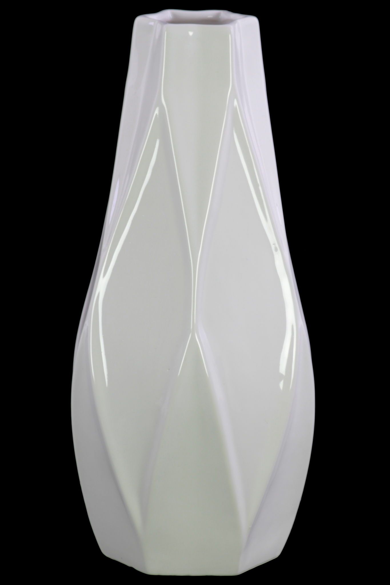 Urban Trends Collection Ceramic Vase Gloss Finish White