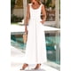 thumbnail image 3 of Vestido PRETTYGARDEN casual de verano sin mangas maxi blanco XXL, 3 of 9