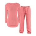 thumbnail image 5 of newwalpole Girls Pants Sets Two Pieces Kids Comfy Lightweight Long Sleeve Fleece Sets with Pockets Pink for Size 13-14 Years, 5 of 6